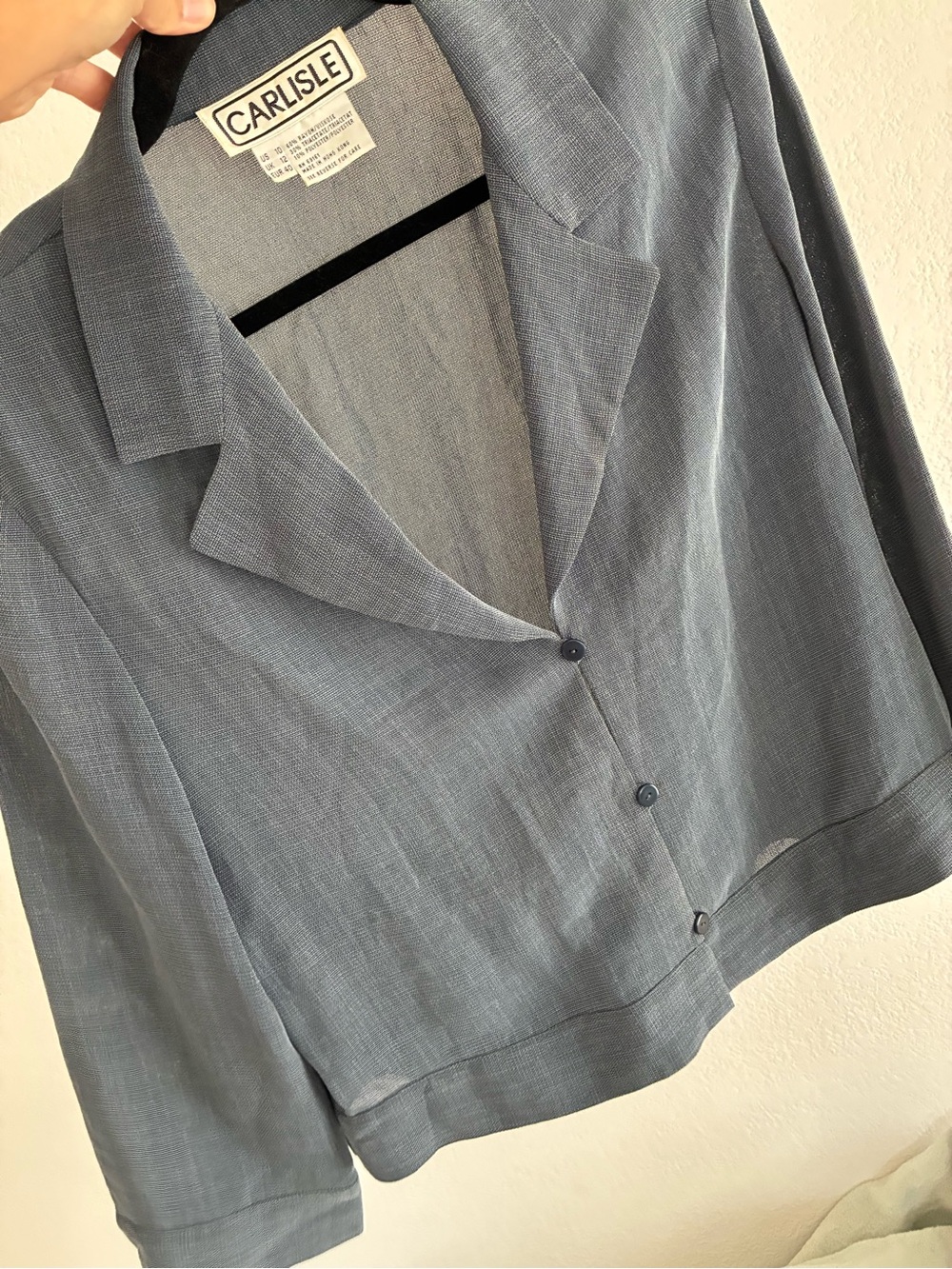 Carlisle Slate Blue Button-Front Women's jacket